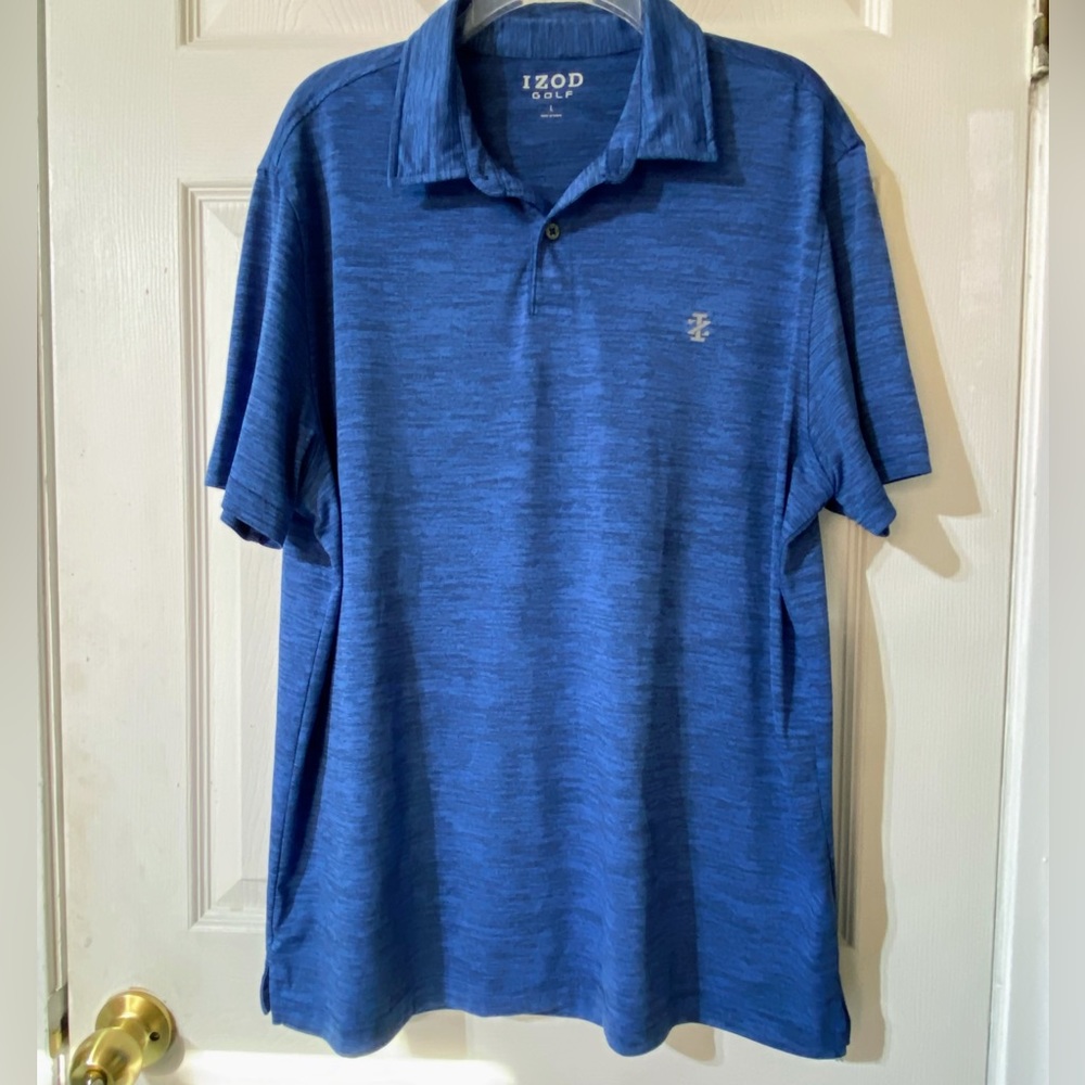 Izod Golf Men’s Blue Relaxed Polo T-Shirt Size L- NWOT